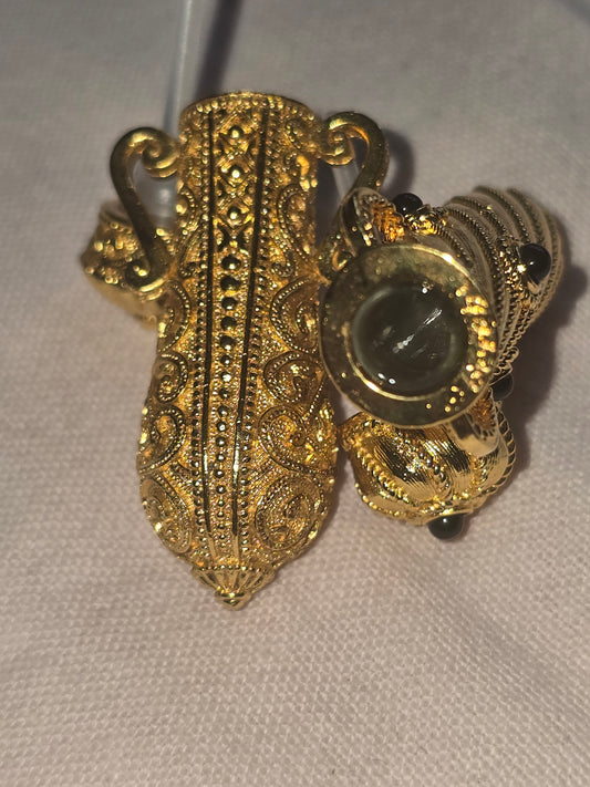 Pair of Signed Berebi metal perfume bottles 'VINTAGE"