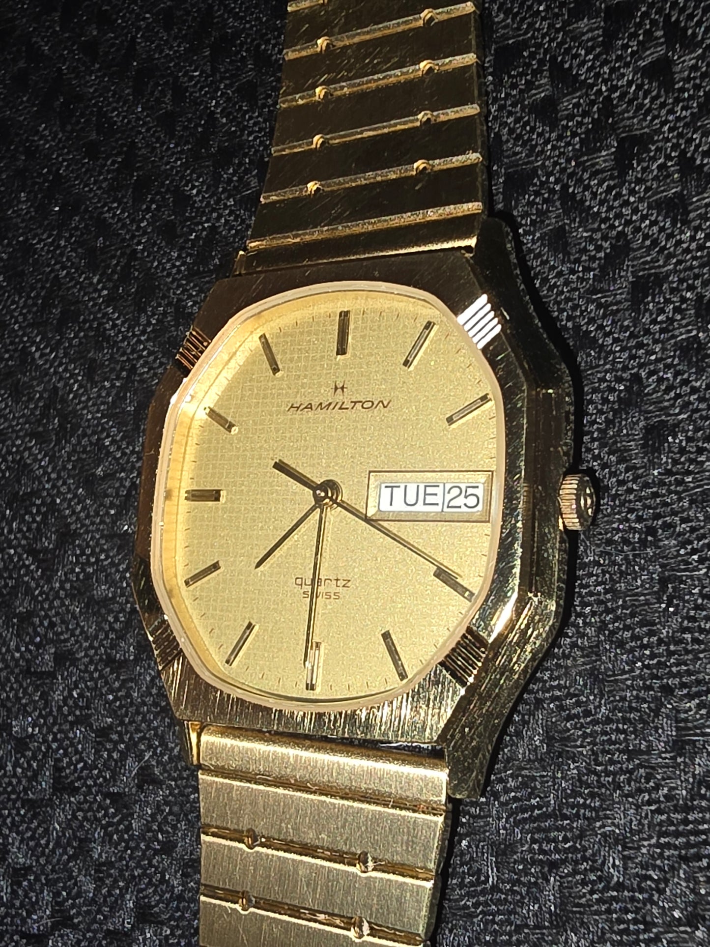 Vintage Hamilton model 9974 day-date wristwatch