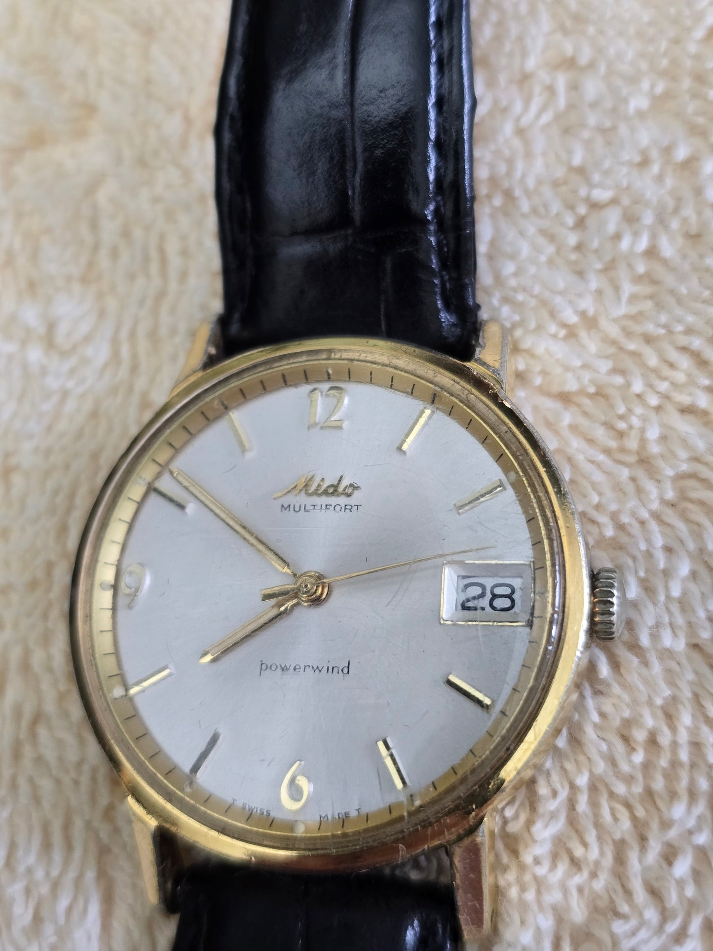 Vintage Mido Multifort Powerwind automatic wristwatch