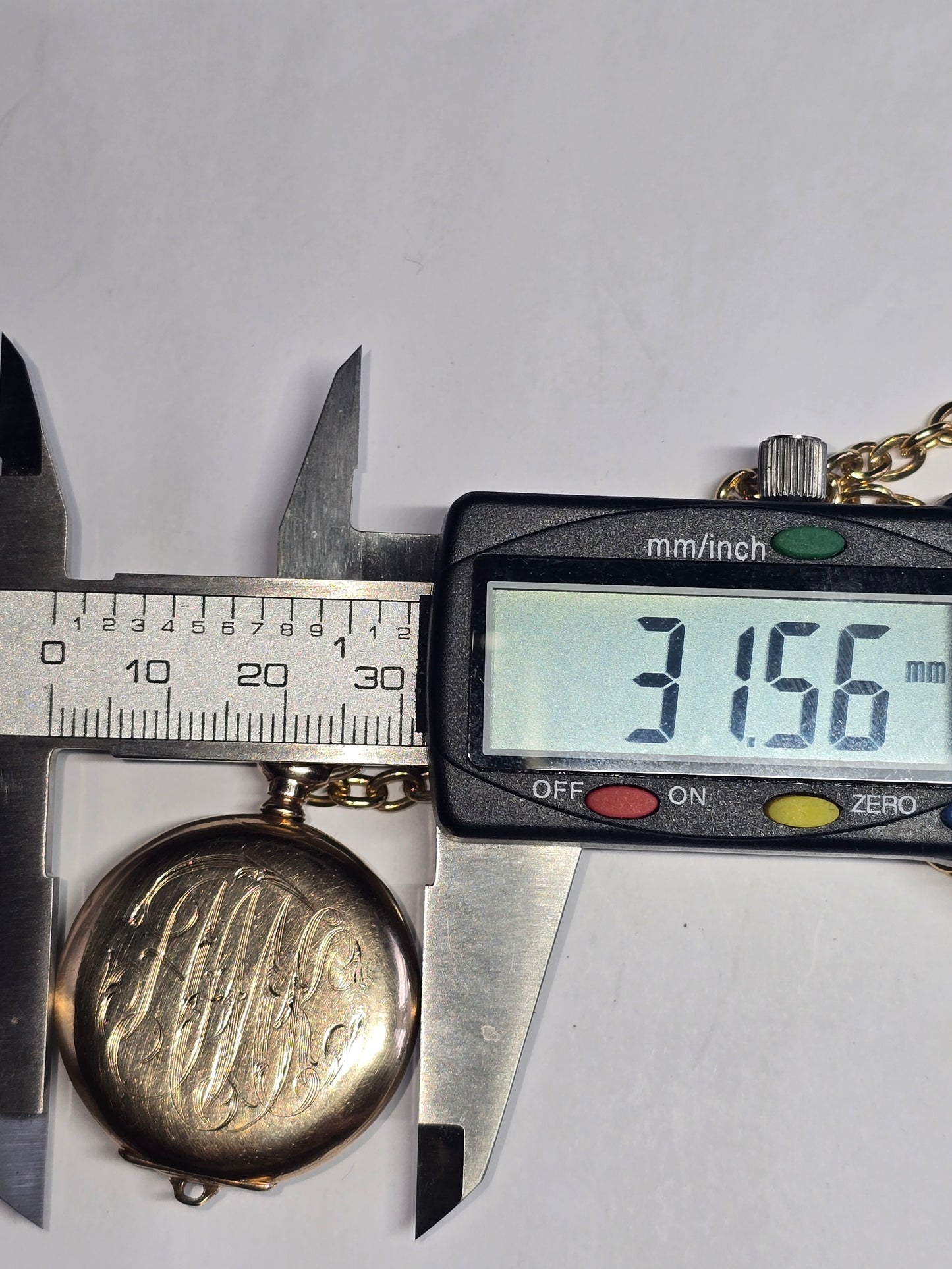 Antique (circa 1911) Hampdem gf pendant, rare champagne dial
