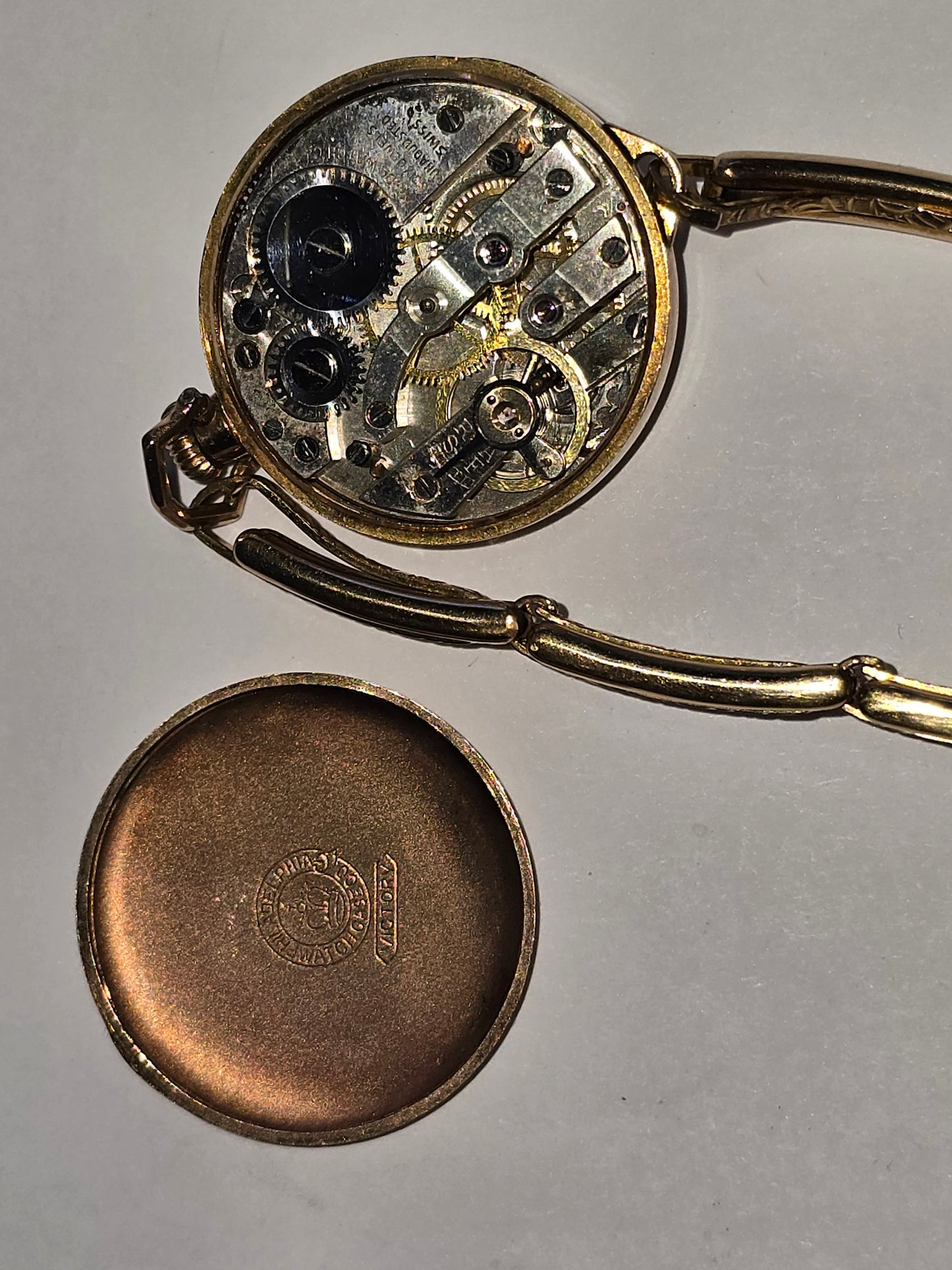 Vintage Vagda 14kgf pendant and wristwatch