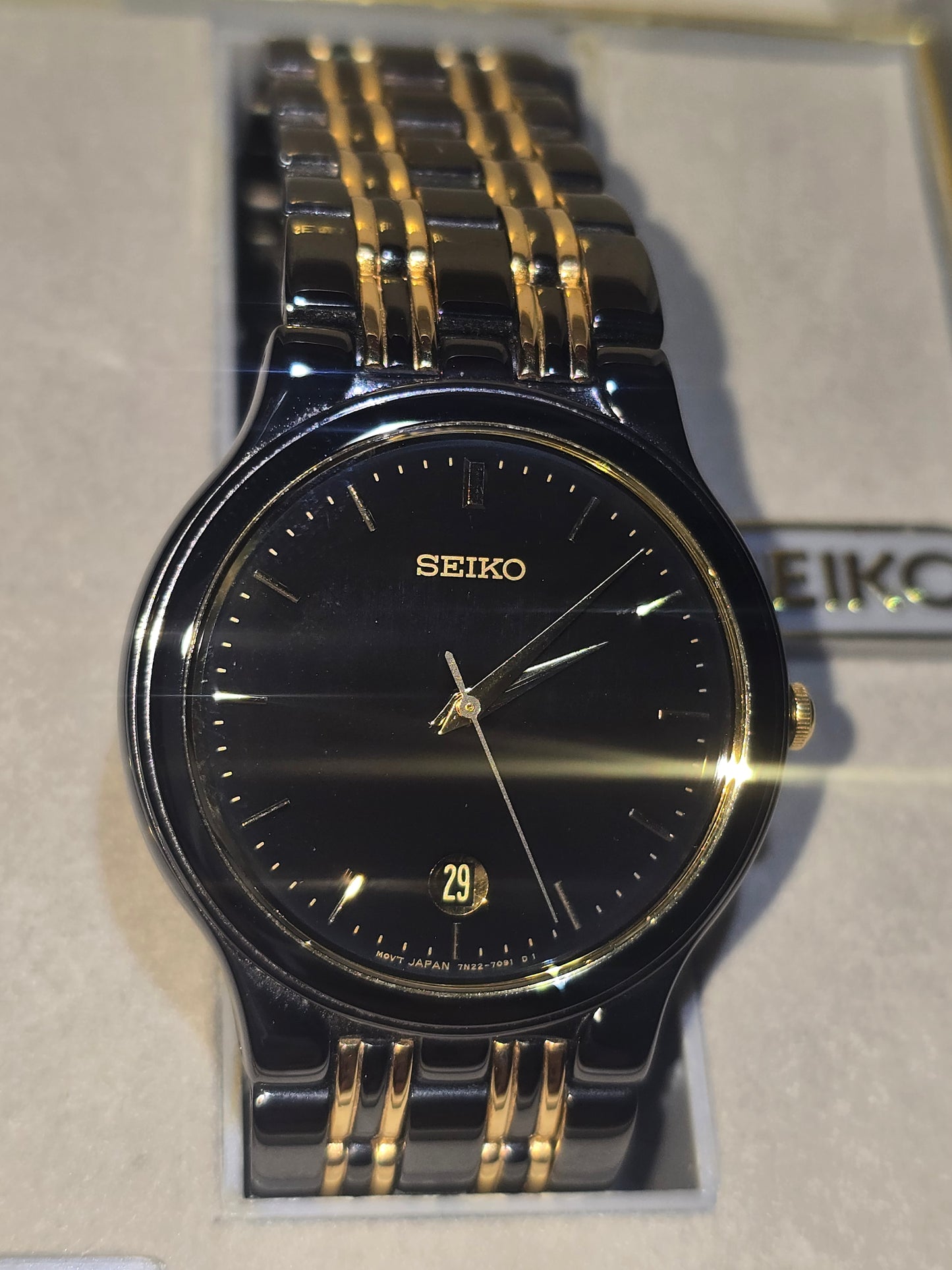 Vintage Seiko 7N22-7041 two tone date.
