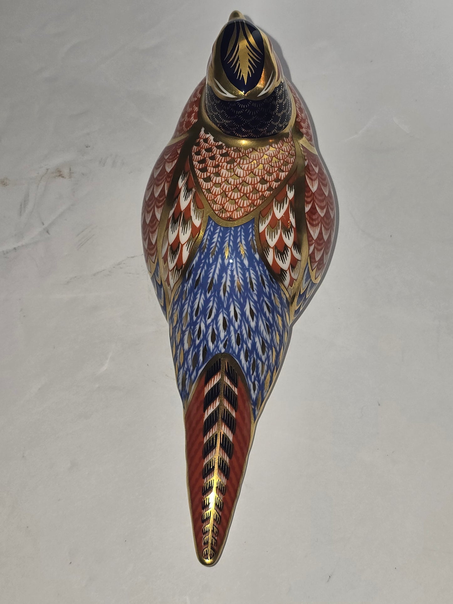 Vintage collectible Royal Crown Derby Pheasant Paperweight
