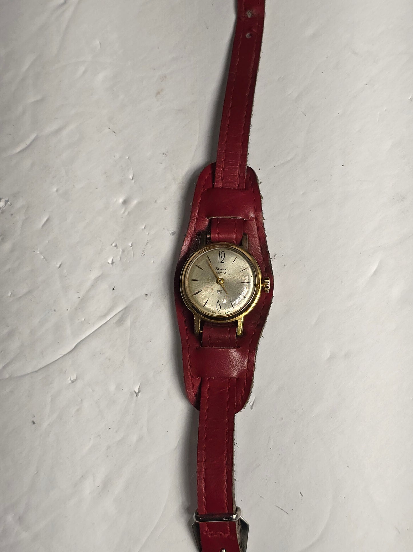Vintage Slava made in USSR 17 jewels gold plated mechanical watch