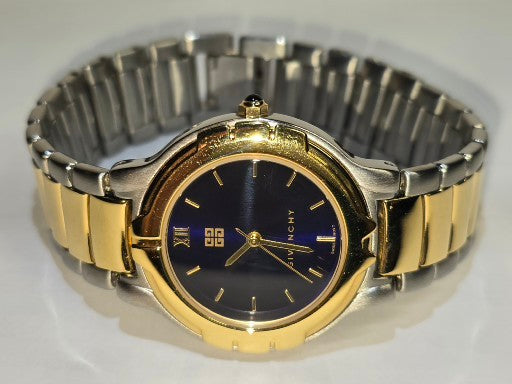 Vintage rare Givenchy two tone quartz men's wristwatch