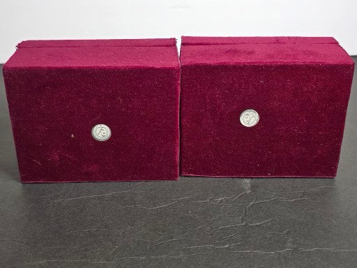 Vintage Godinger 8 silver plate floral napkin rings new in box