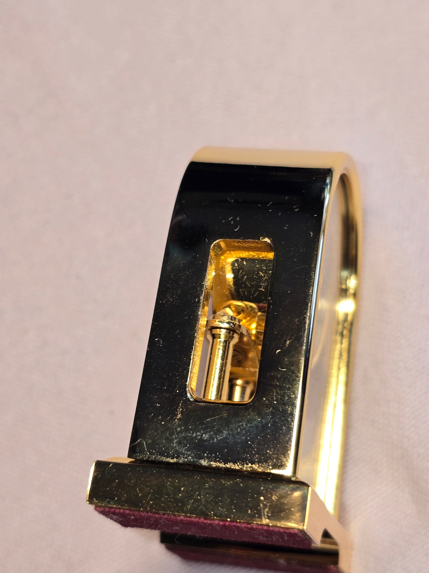 VINTAGE BULOVA JULLIARD MINIATURE BRASS DESK MANTEL CLOCK