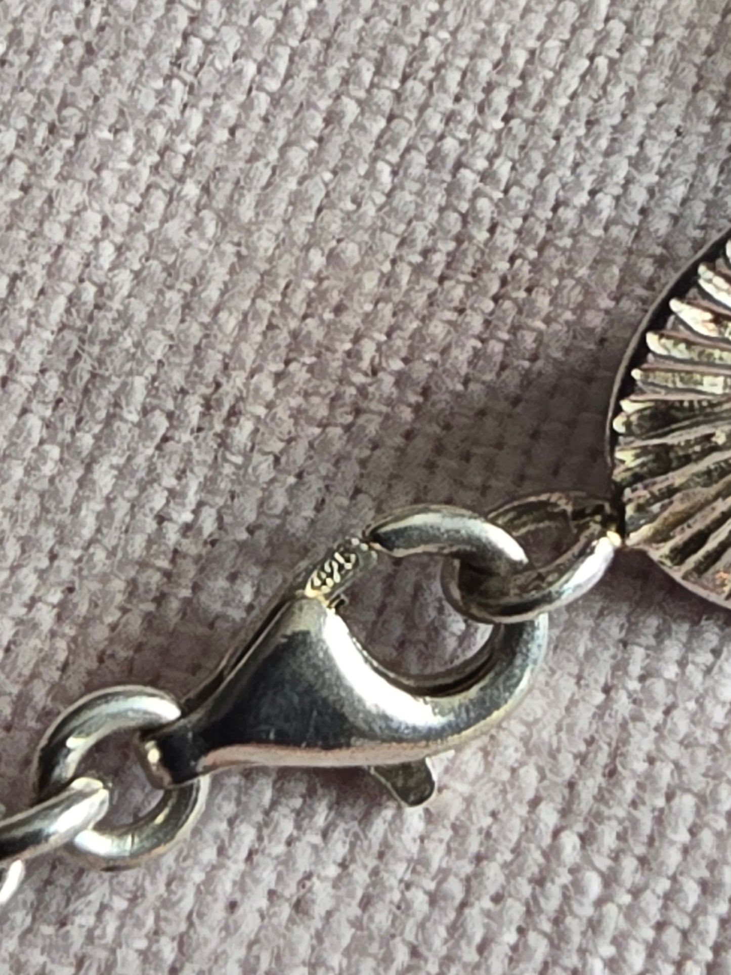 Vintage sterling silver with natural Baltic Amber Link Bracelet