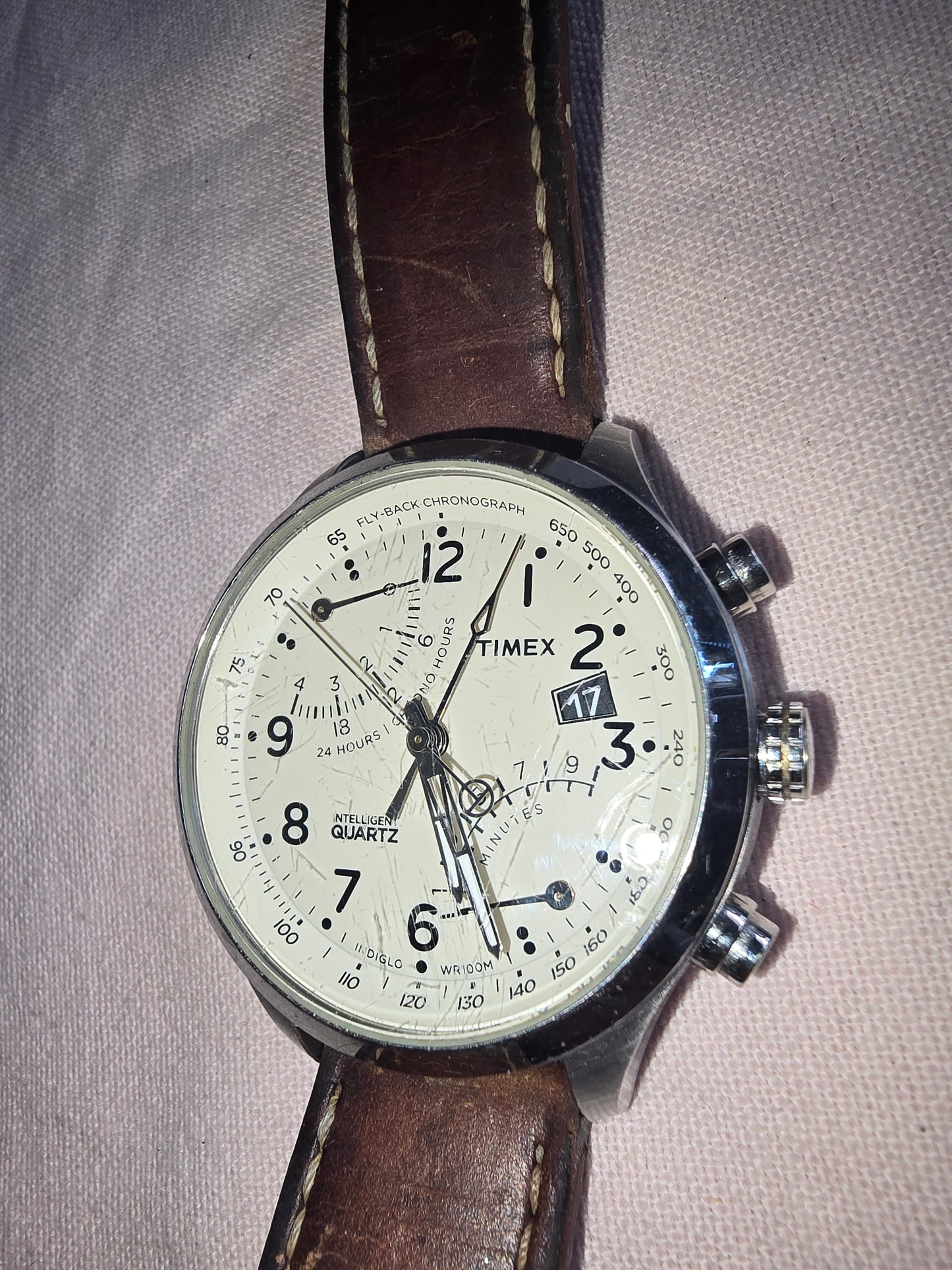 Vintage Timex Intelligent Fly-Back Chronograph Wristwatch