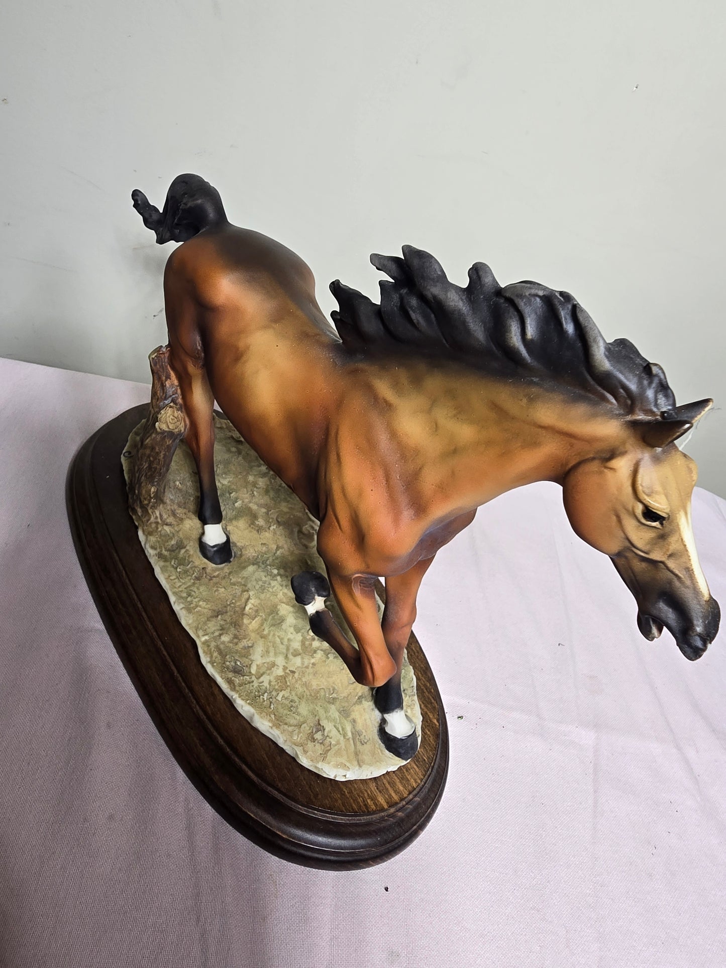 Vintage Giuseppe Armani Porcelain Throttle Horse
