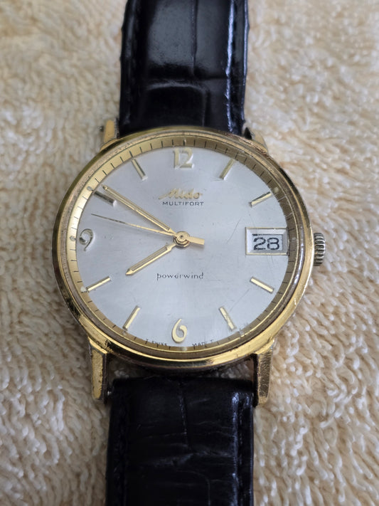 Vintage  Mido Multifort Powerwind automatic wristwatch