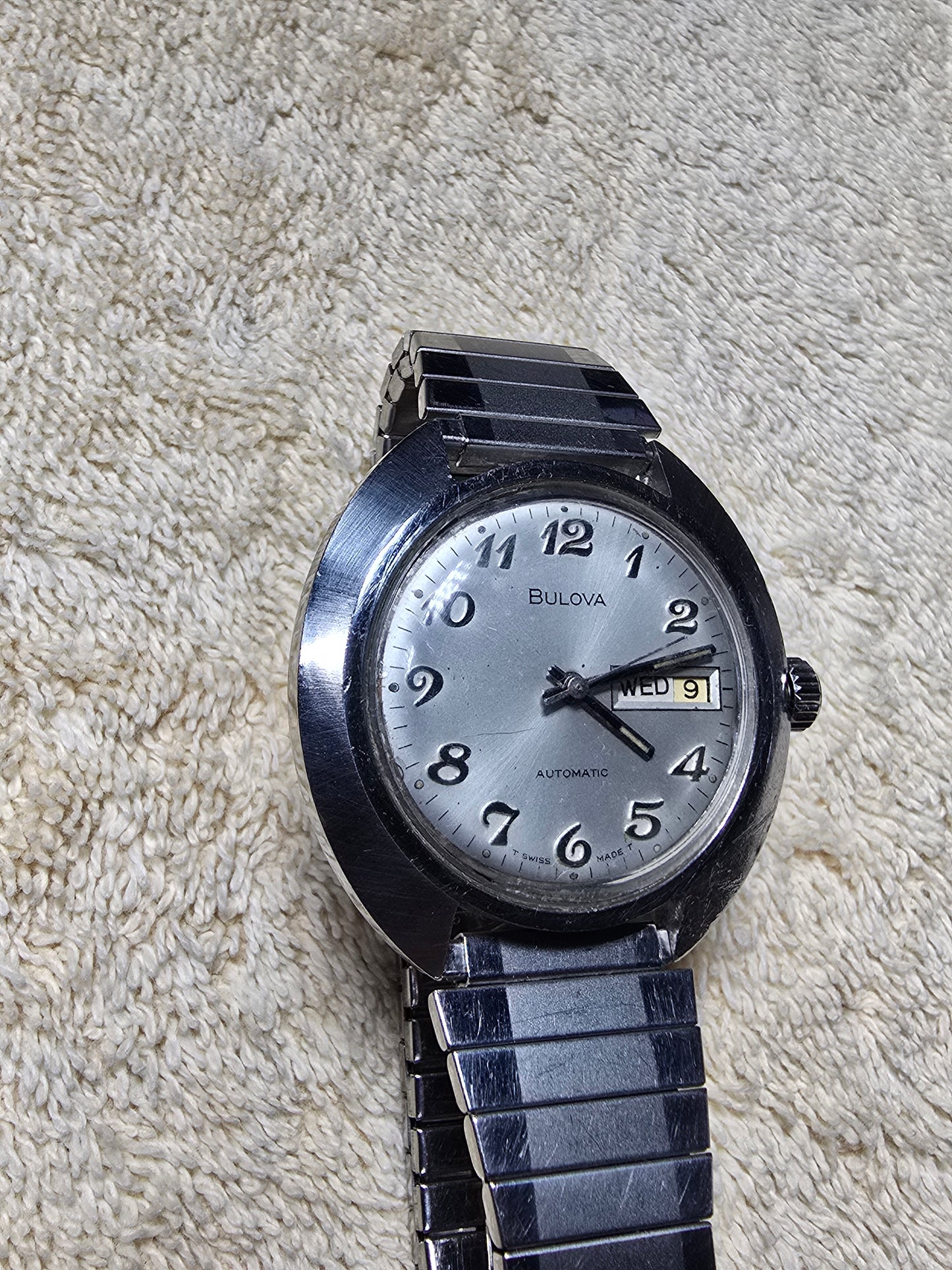 Vintage Bulova N3 17 Jewels Automatic Day Date Wristwatch