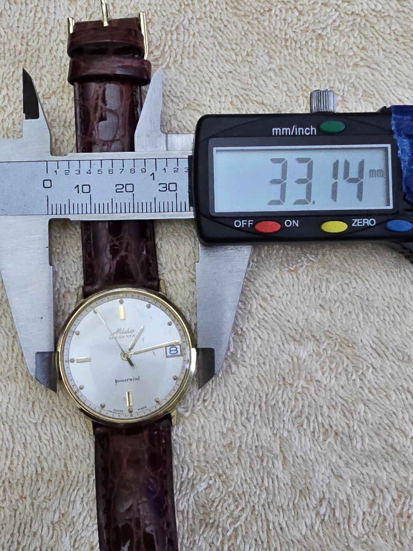 Rare Vintage Mido Ocean Star Power Wind Automatic Men's Wristwatch