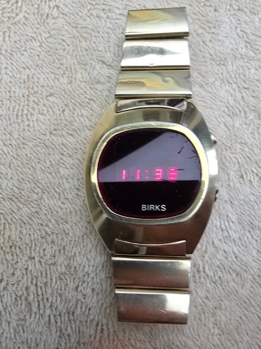 Vintage Extremely Rare Birks led display wristwatch