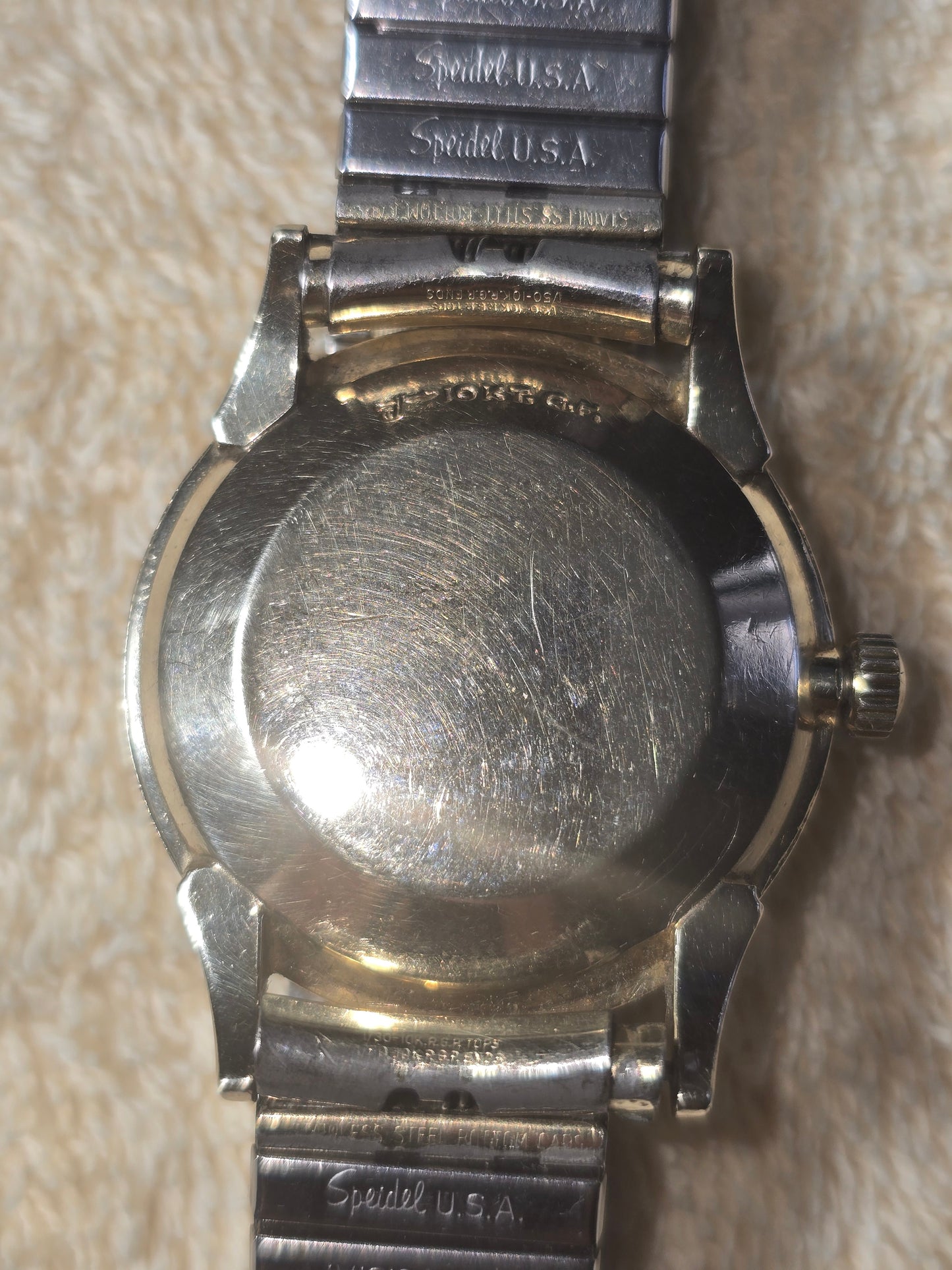 Vintage one of a kind Girard Perregaux Gyromatic running wristwatch
