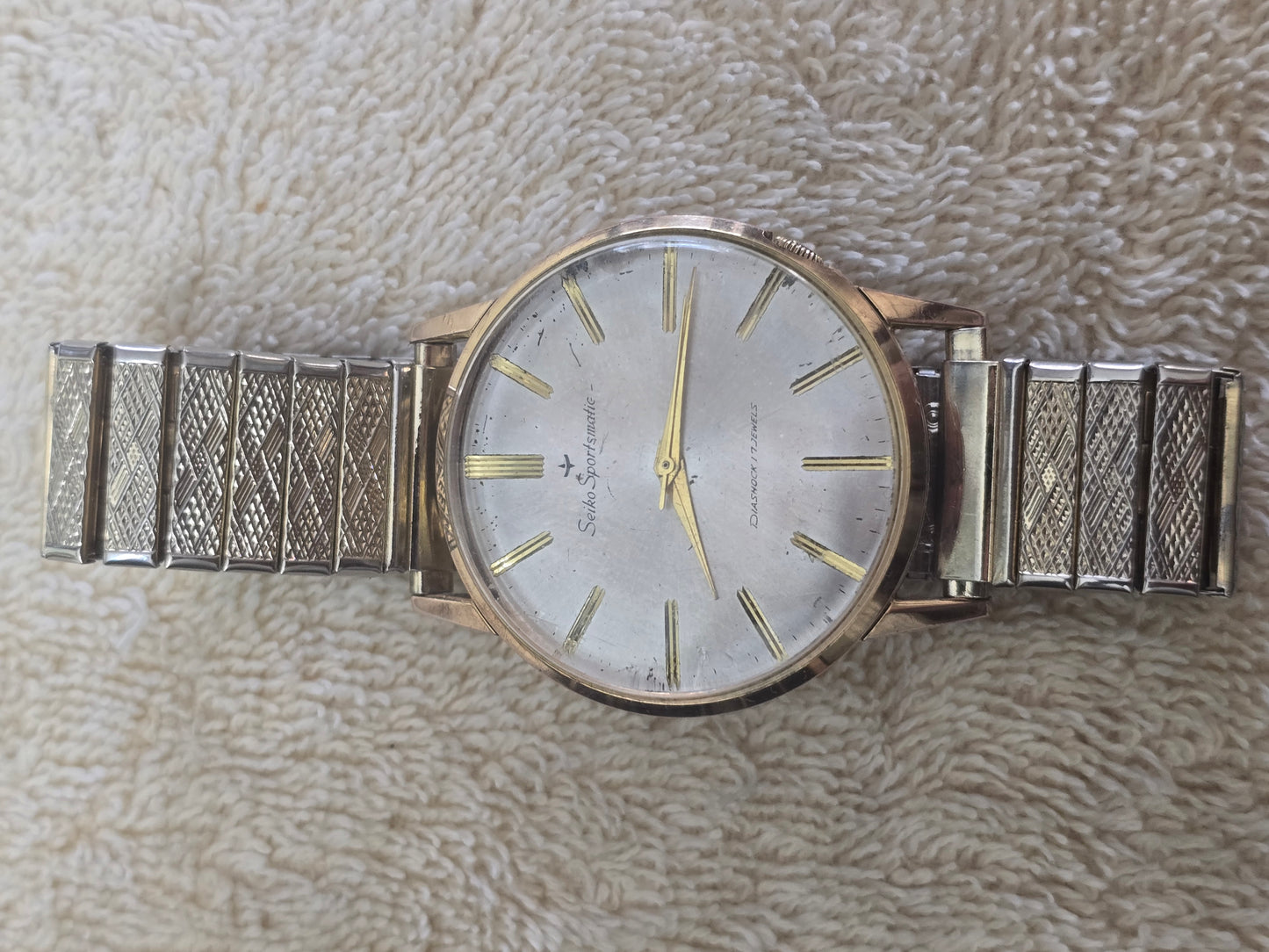 Vintage 1960's Seiko Sportsmatic Diashock 17 jewels automatic wristwatch