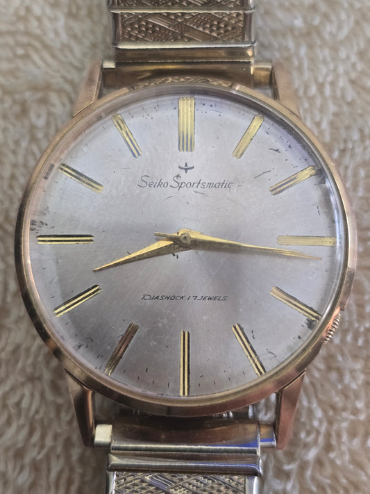 Vintage 1960's Seiko Sportsmatic Diashock 17 jewels automatic wristwatch