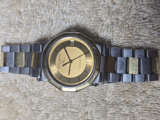 Vintage Beaume And Mercier Riviera 18k Gents Wristwatch