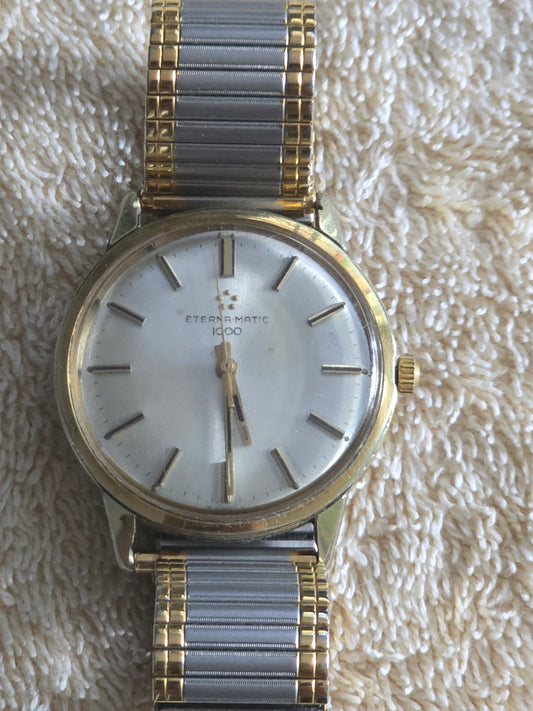 Vintage Eterna=Matic 1000 1960's 14K Gold Capped, Automatic