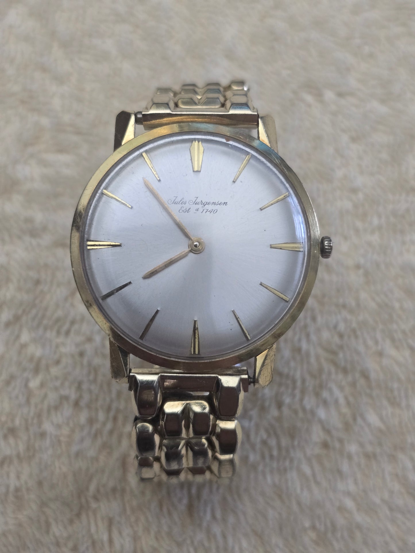 Vintage Jules Jurgensen 18k solid gold 1960's
