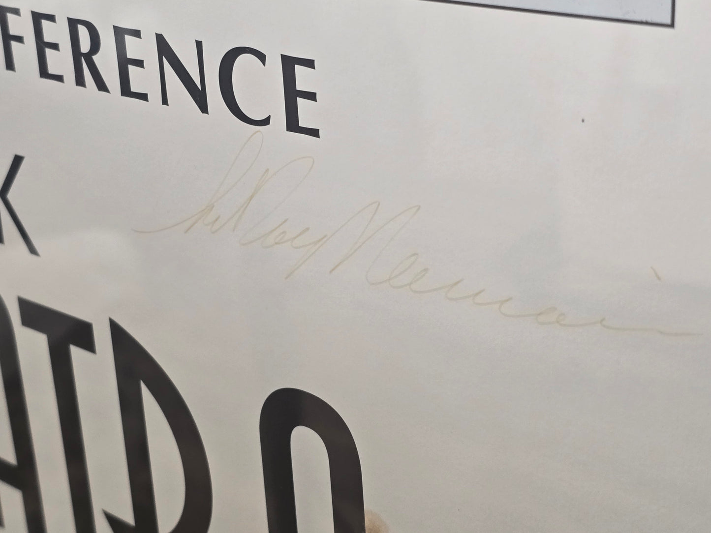 Vintage Leroy Neiman signed Frank Sinatra the Conference poster with COA