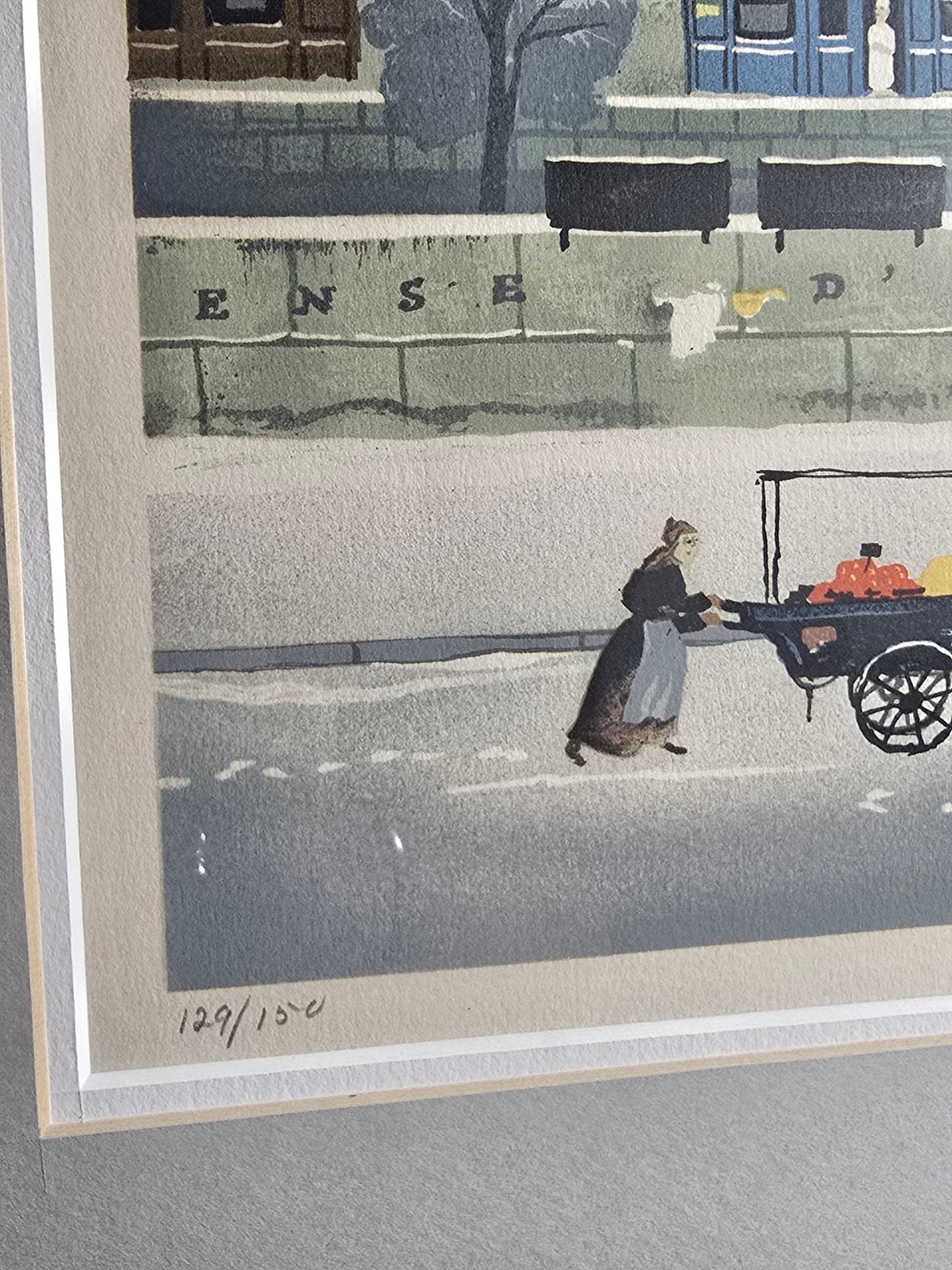 Vintage Michel Delacroix snow in the Siene limited edition and signed