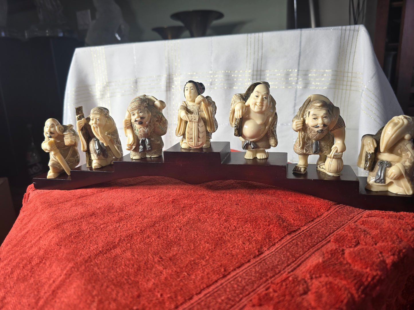 Vintage lot of seven and stand Seven lucky gods (Shichifukujin)