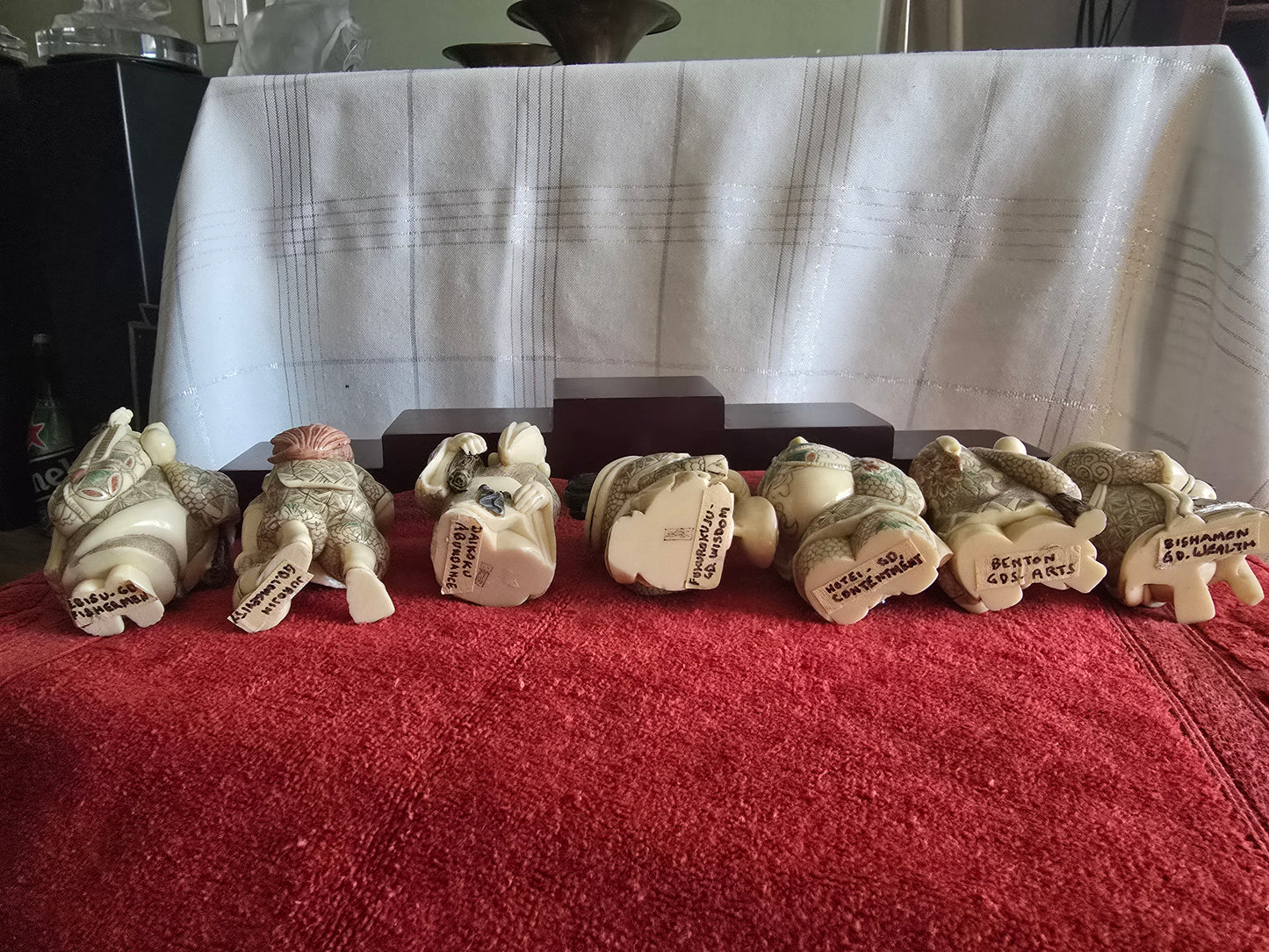 Vintage lot of seven and stand Seven lucky gods (Shichifukujin)
