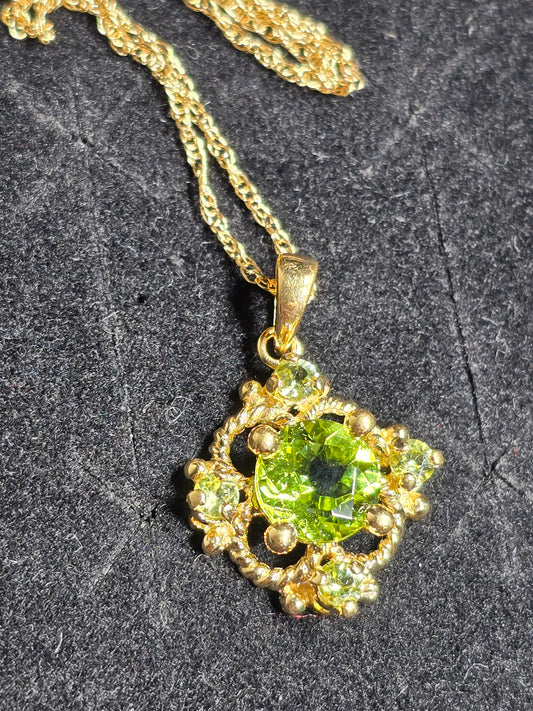 NEW 14kg chain Peridot necklace Pendant