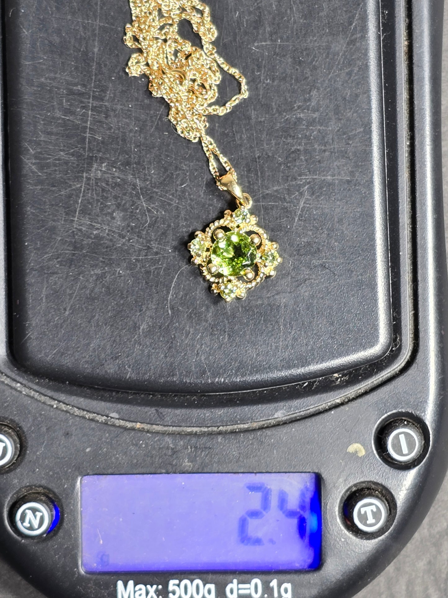 NEW 14kg chain Peridot necklace Pendant