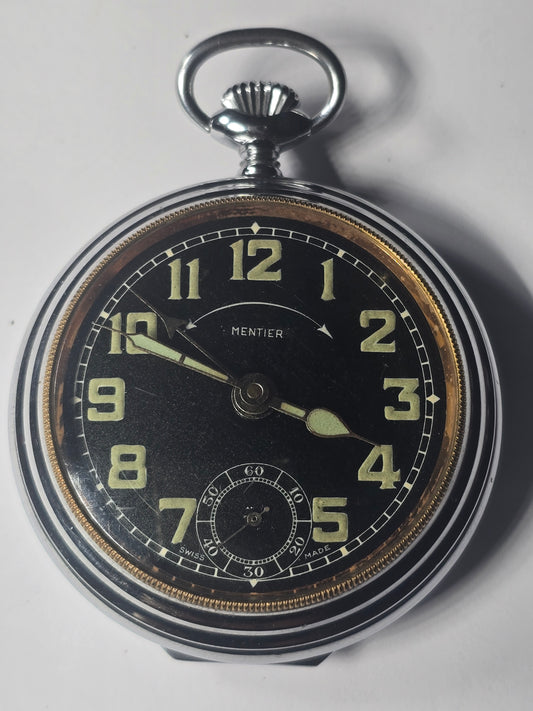 Mentier alarm pocket watch Cesar Renfer Abrecht (Vintage) Swiss made