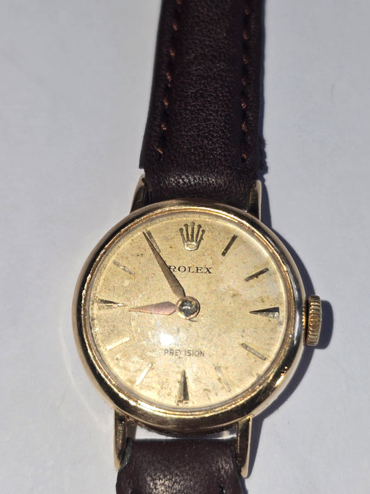 18K Gold Rolex Precision 9488 Ladies Watch