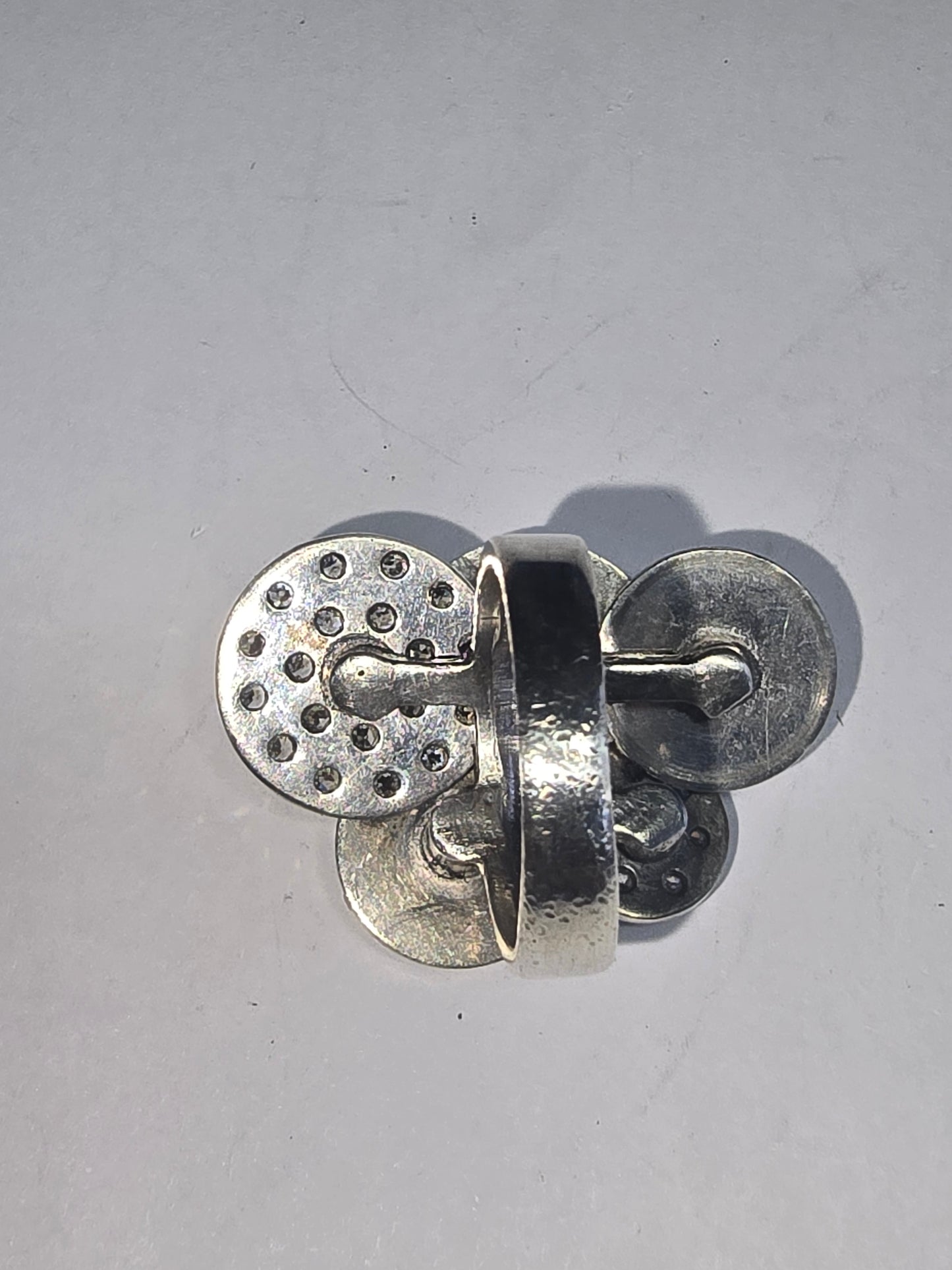 BULGARI CICLADI SILVER DIAMONDS FIVE DISC RING "VINTAGE"