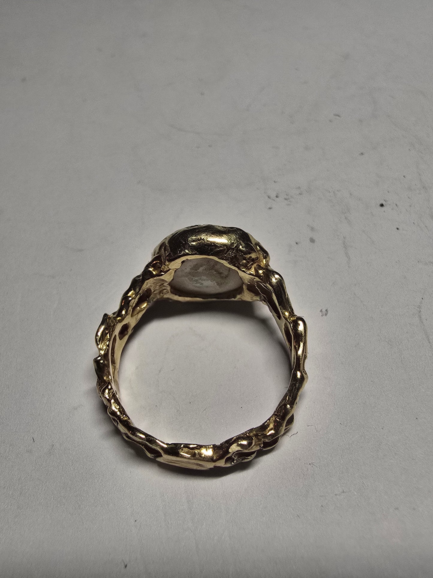 NEW 14k gold and pearl ring