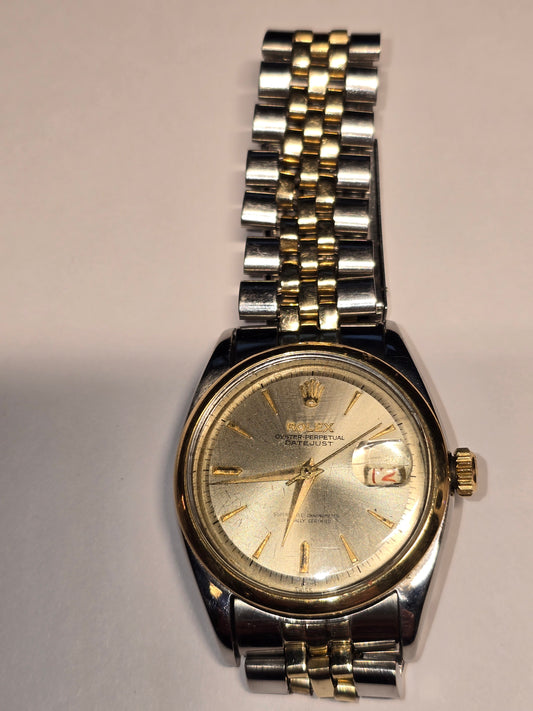 Scarse 1957 14k Rolex Datejust 36mm ref 6605 "Rare"