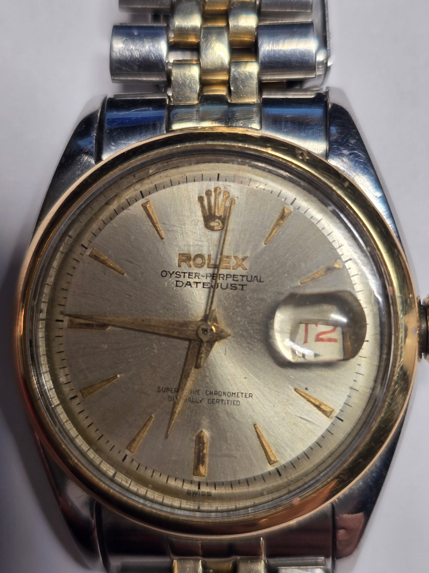 Scarse 1957 14k Rolex Datejust 36mm ref 6605 "Rare"