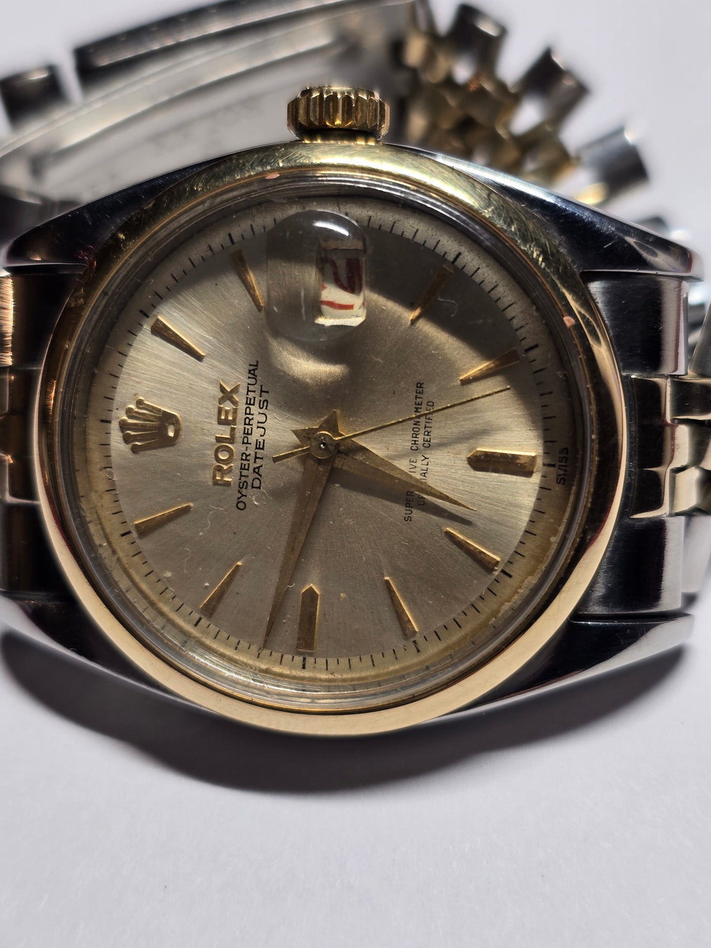 Scarse 1957 14k Rolex Datejust 36mm ref 6605 "Rare"