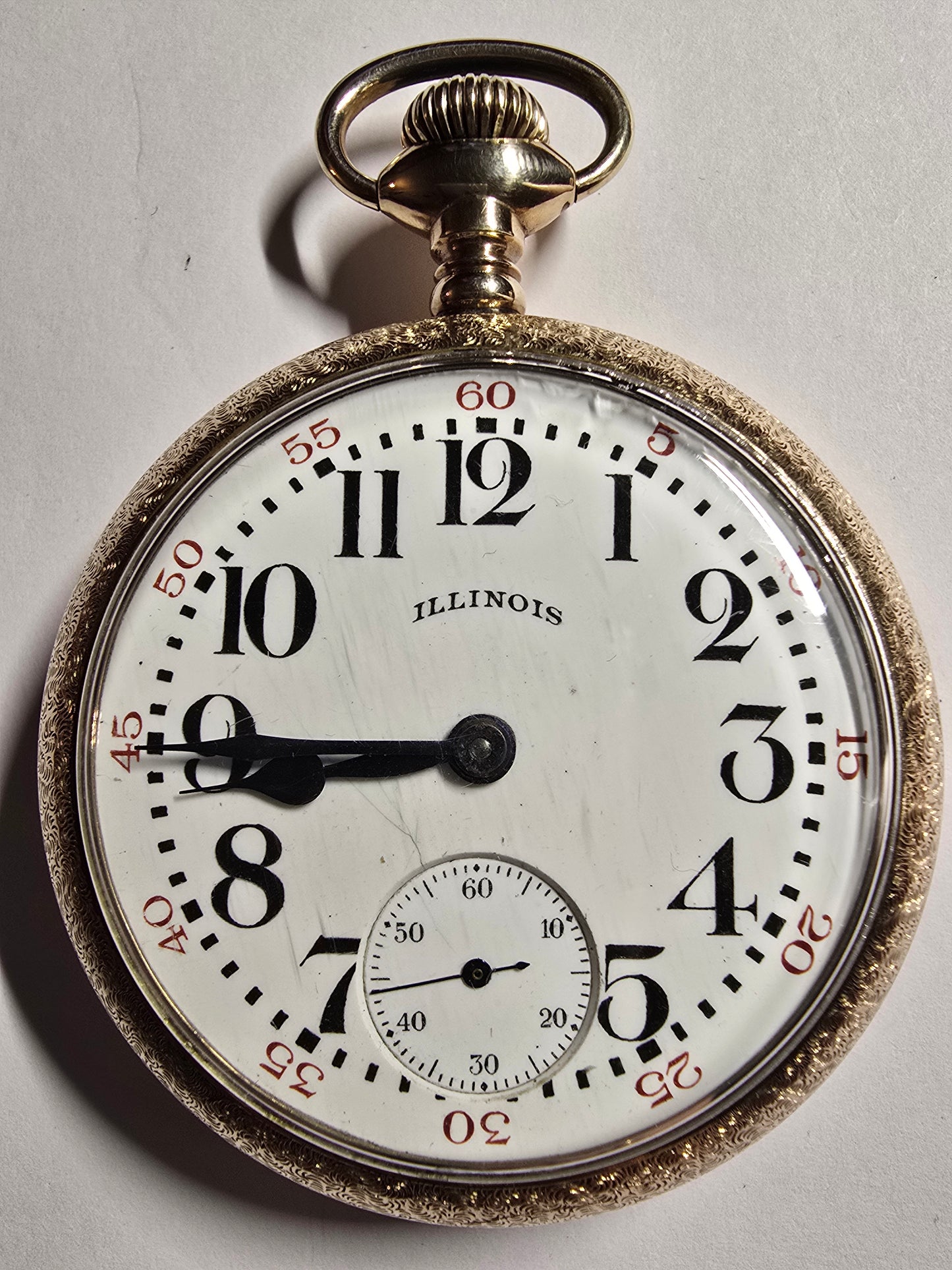 ANTIQUE 1911 RARE ILLINOIS ARMY AND NAVY RAILROAD GRADE POCKET WATCH