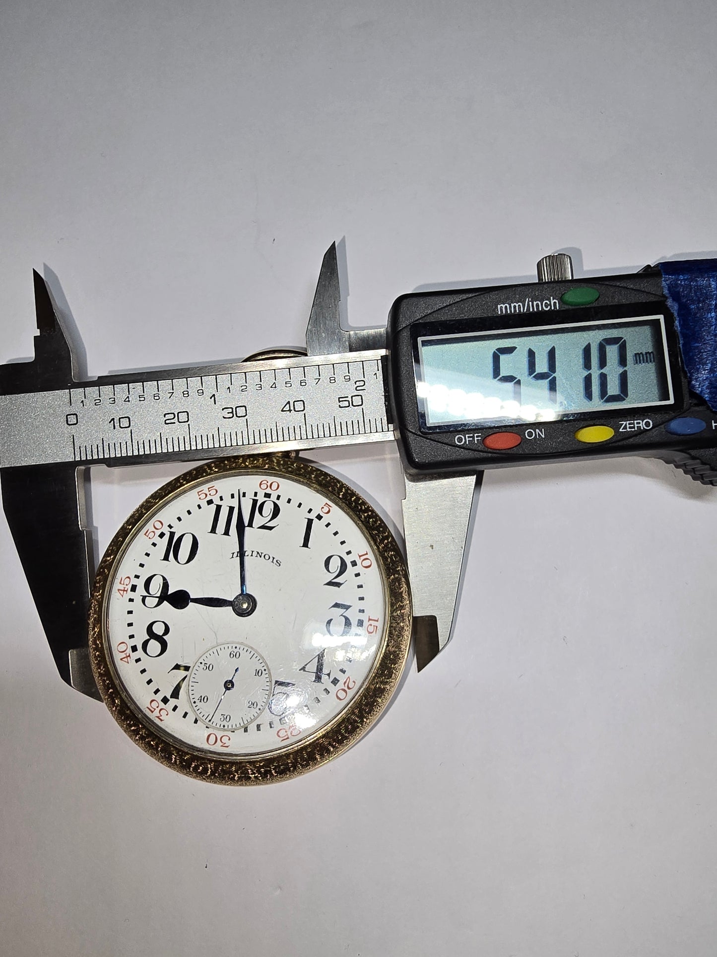 ANTIQUE 1911 RARE ILLINOIS ARMY AND NAVY RAILROAD GRADE POCKET WATCH