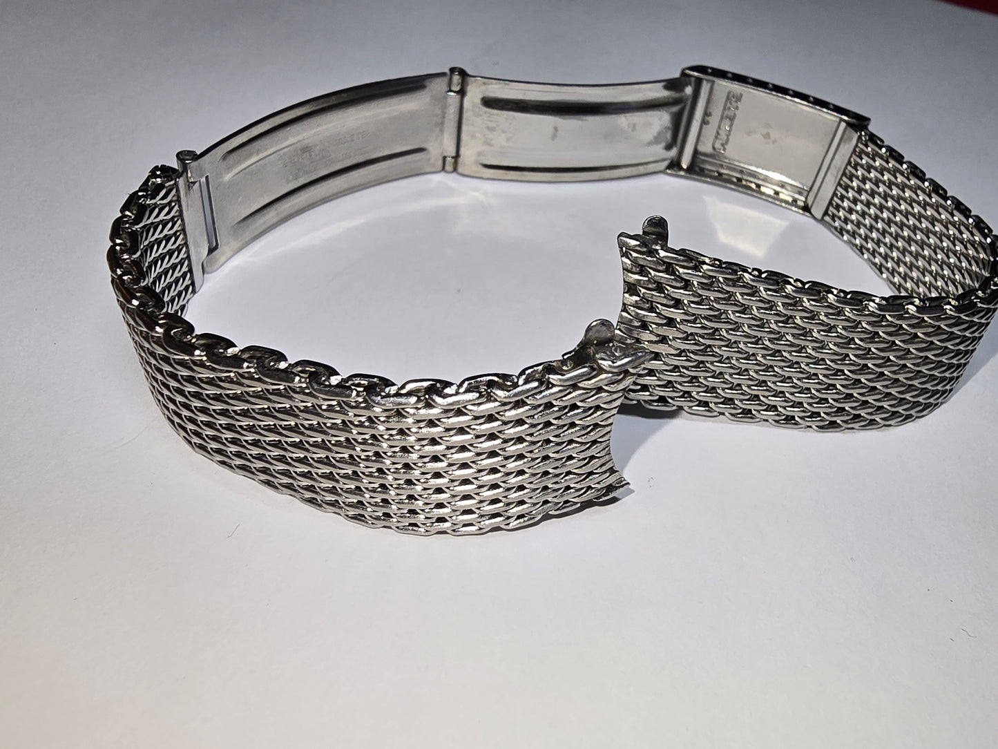 vintage Eterna Milanese mesh wristwatch bracelet