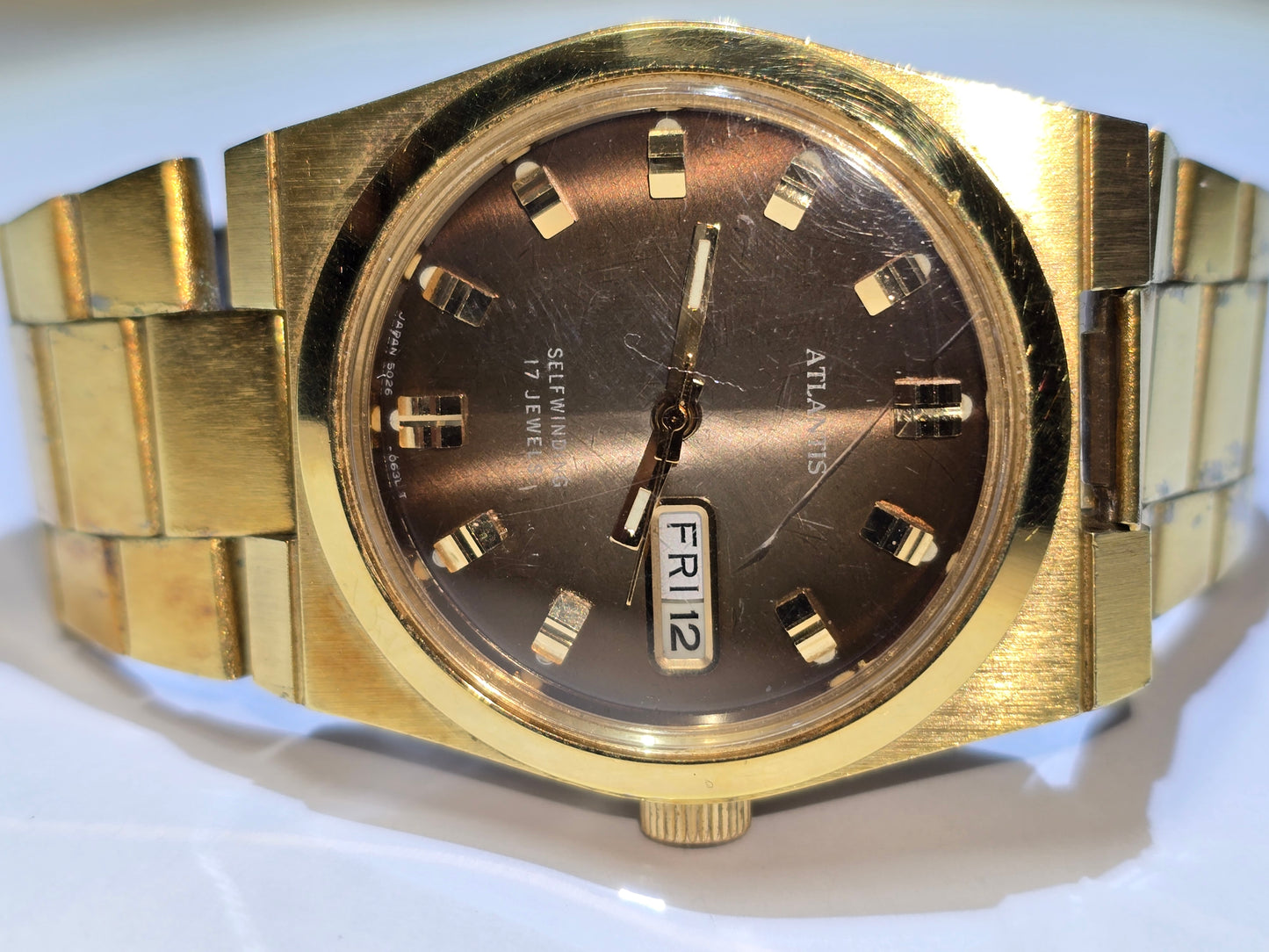 vintage Atlantic automatic day date watch