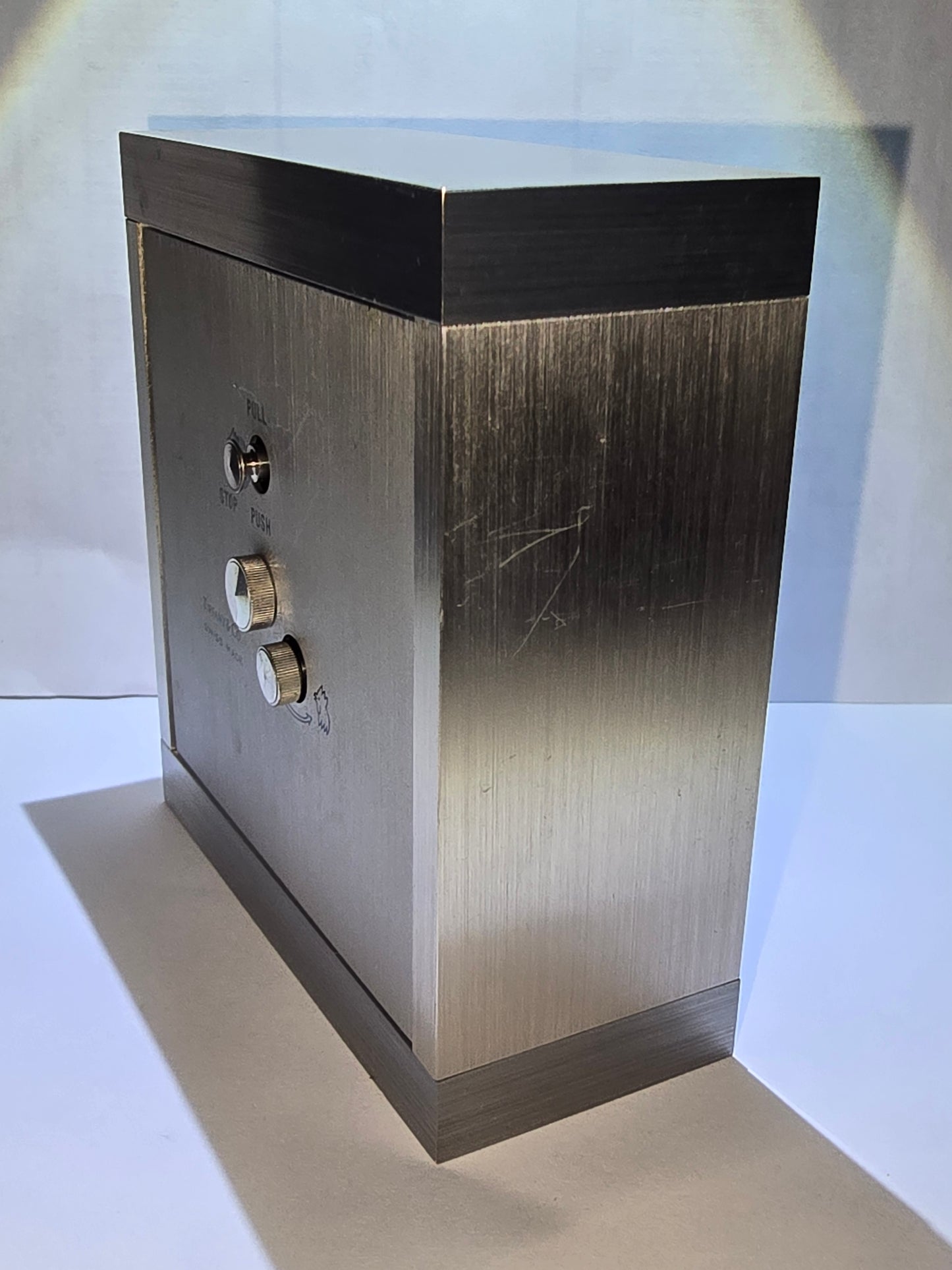 Tiffany and co. Palladium square alarm clock.