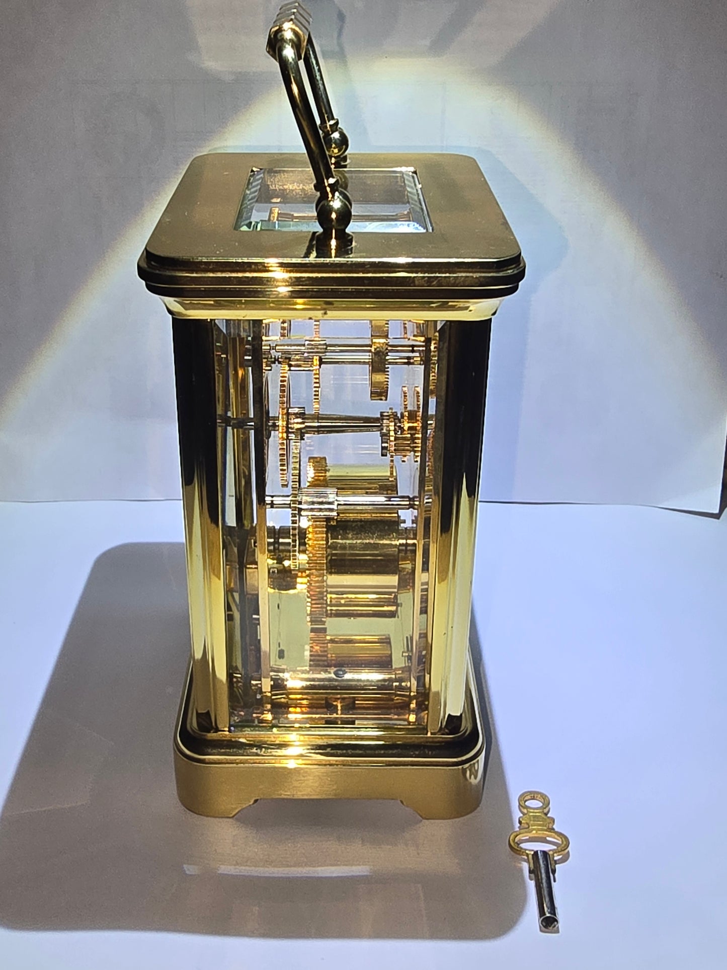 Asprey and Garrard brass cased carriage clock