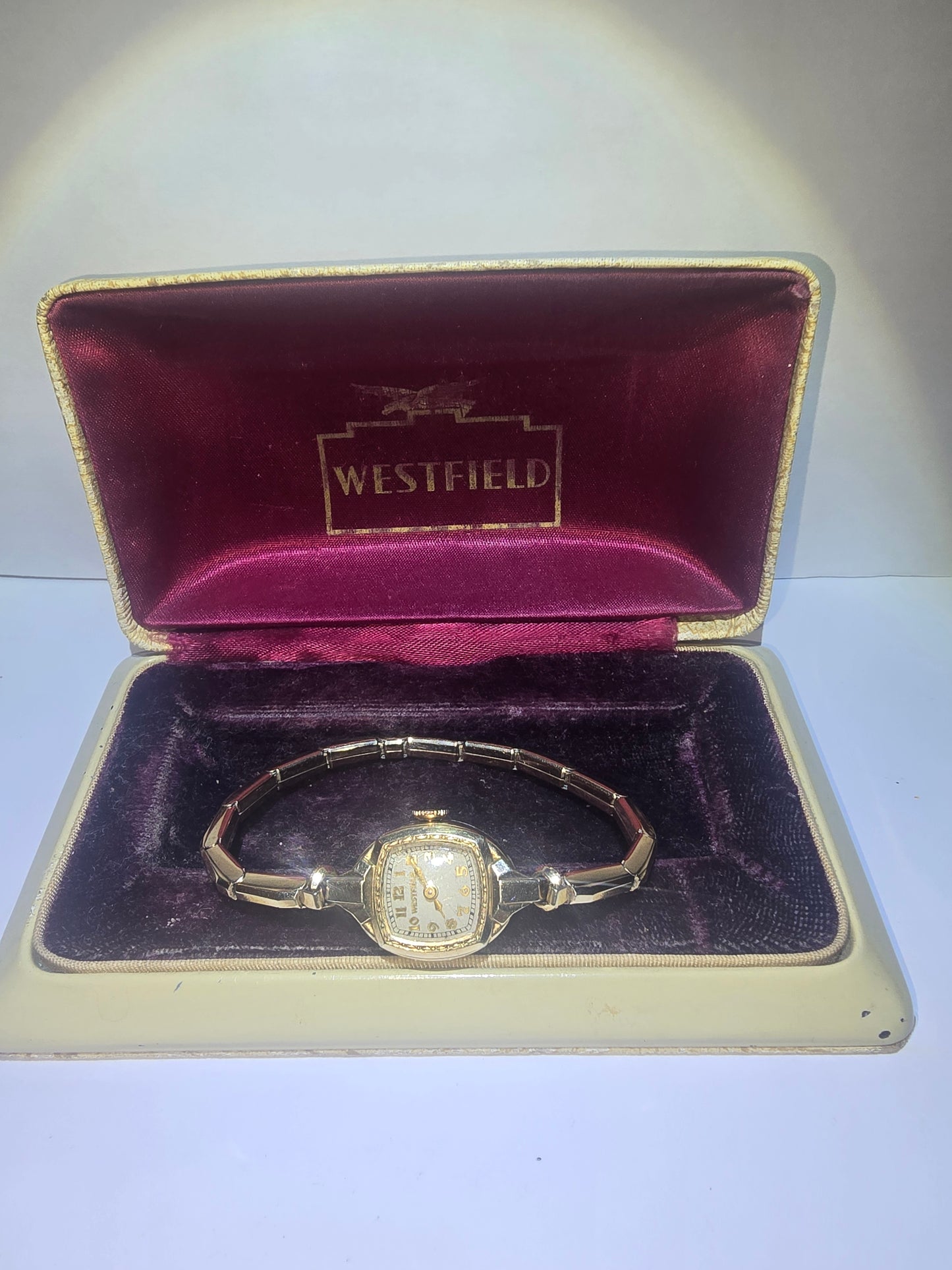 Vintage Westfield by Bulova lady's art deco, mechanical wristwatch.