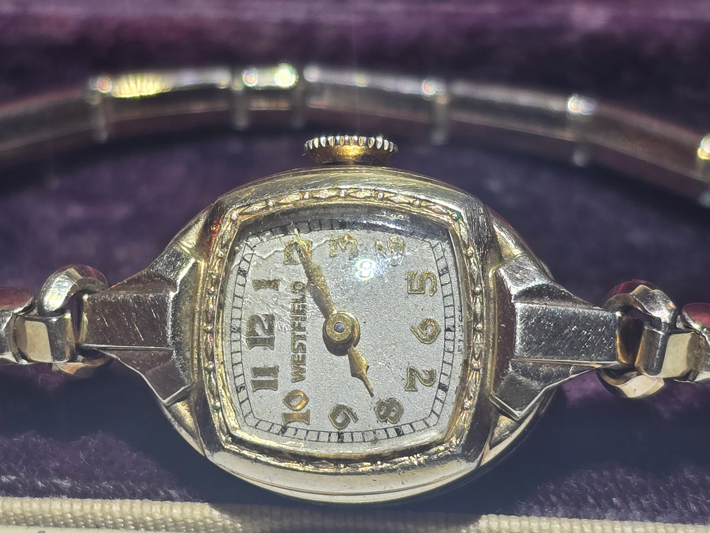 Vintage Westfield by Bulova lady's art deco, mechanical wristwatch.
