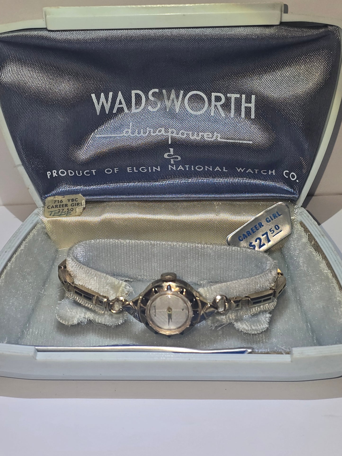 New Old Stock Wadsworth Durapower "Career Girl" Watch 17 Jewels Swiss.