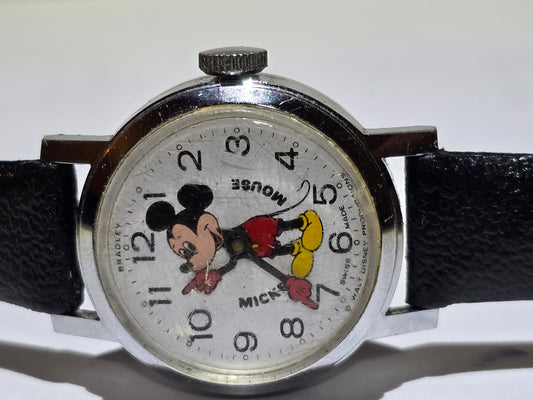 Vintage Bradley Mickey Mouse 023 Swiss Collectable Watch