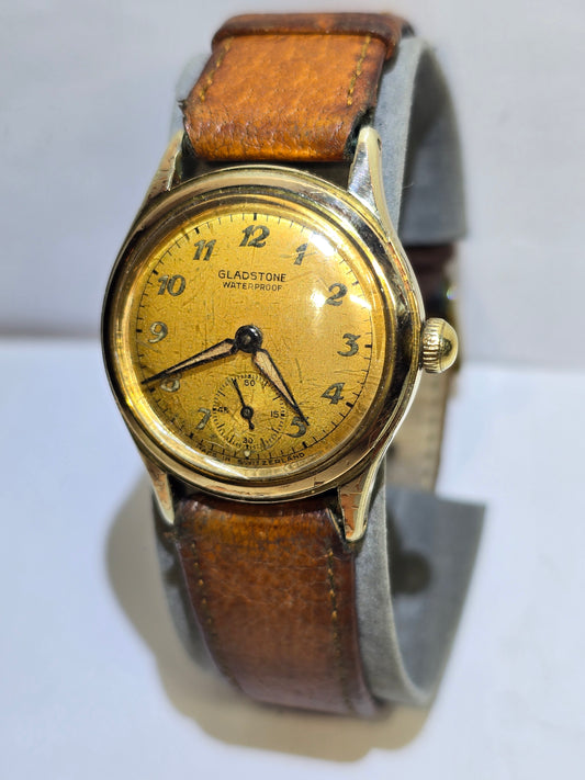 Vintage Gladstone hand winding 17 jewels Swiss-made men's watch