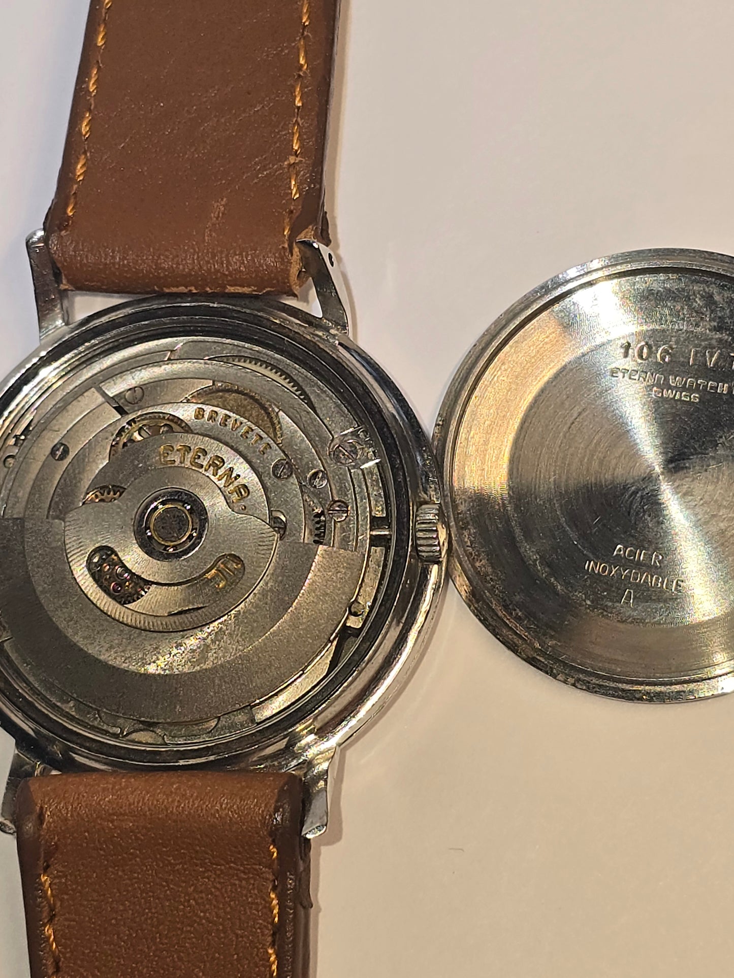 Vintage Eterna-Matic Centenaire "61" 21 jewels automatic 35mm watch