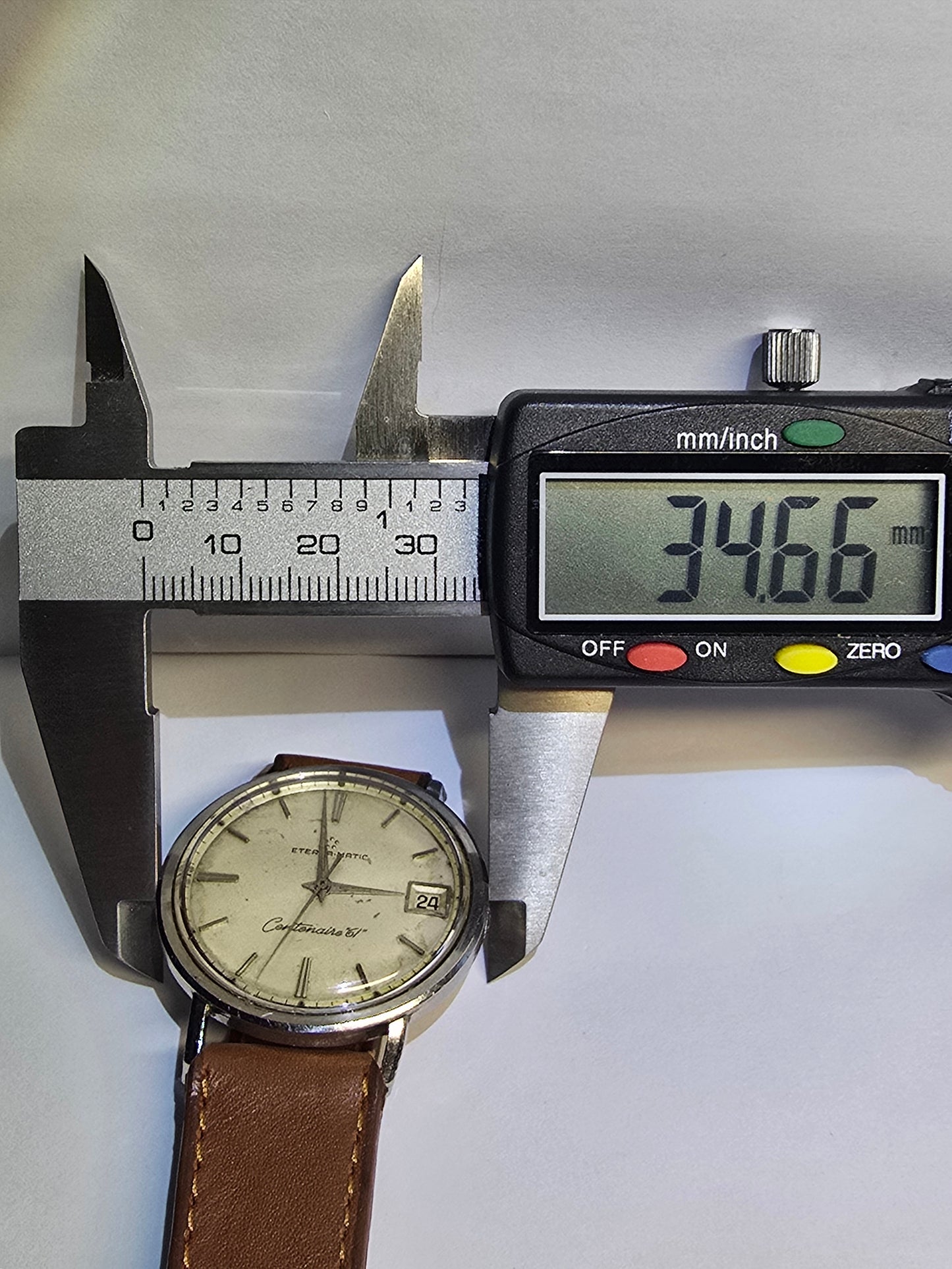 Vintage Eterna-Matic Centenaire "61" 21 jewels automatic 35mm watch